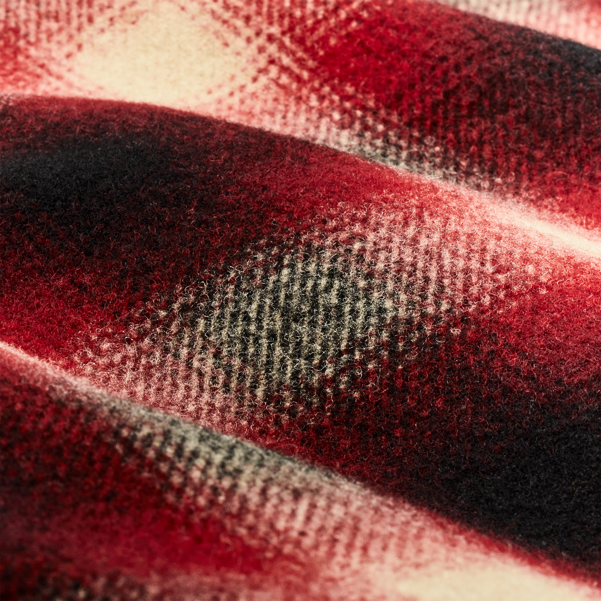 Mackinaw Wool Jac-shirt - Red / Black Ombre Plaid - Image 5