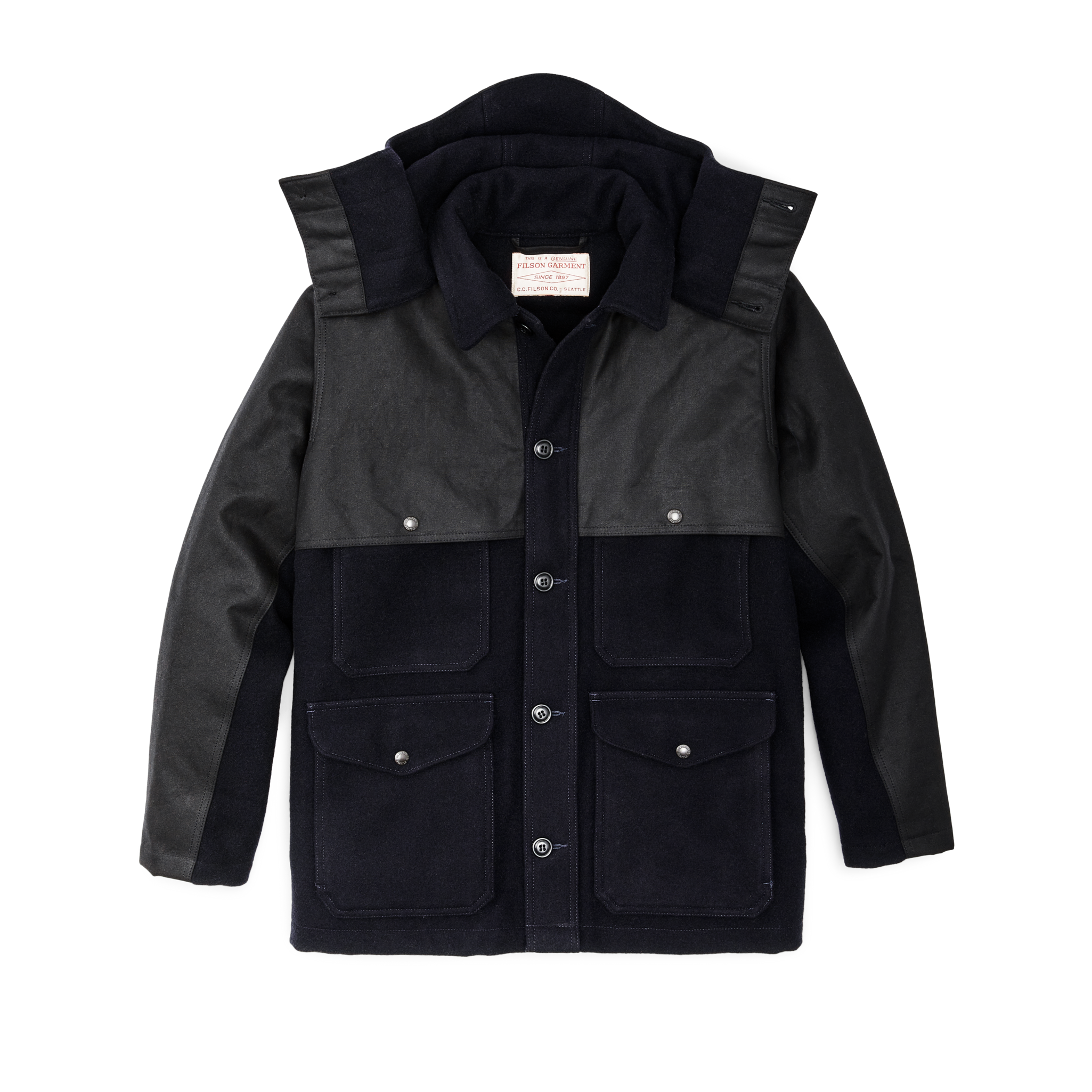 Mackinaw Wool Double Coat - Dark Navy